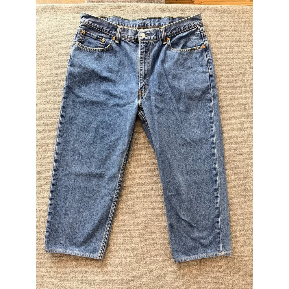 Levi's 550 Relaxed‎ Fit Tapered Leg Mens Jeans 40x30 Medium Wash Denim